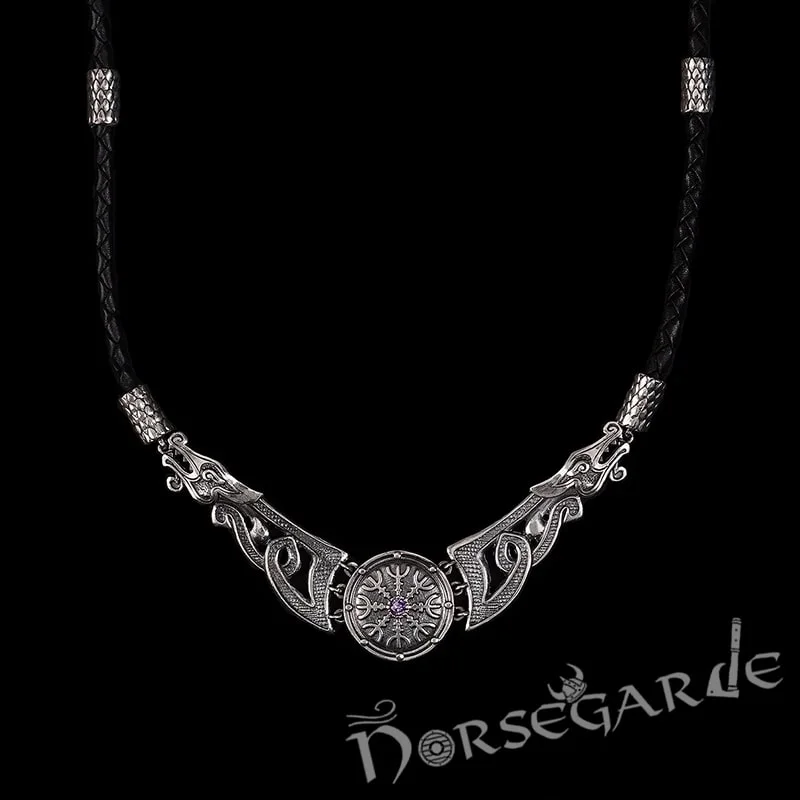 Drifting gem necklaces-Handcrafted Valkyrie's Embrace Necklace - Sterling Silver