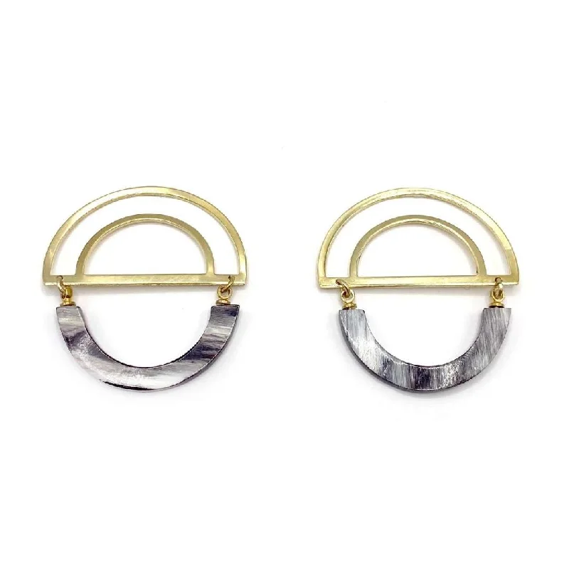 Jazz deco earrings-Teko “Strength” Pendant Earrings