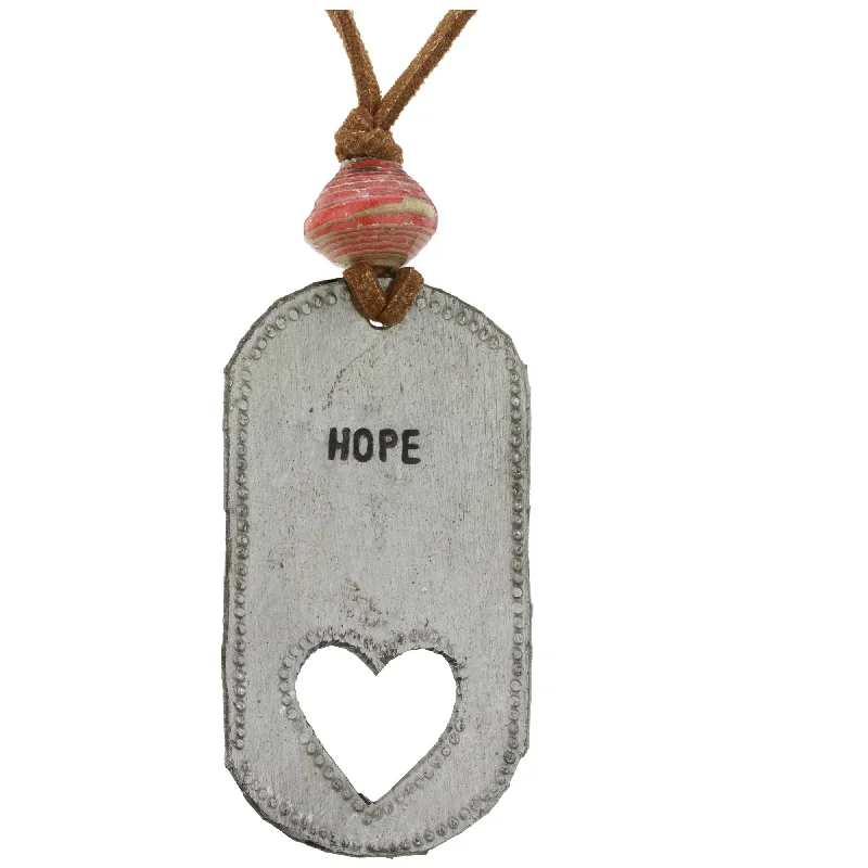 Flowing design necklaces-Hope for Haiti Heart Necklace