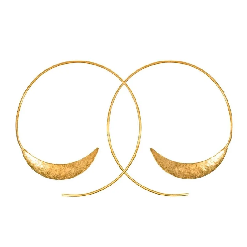 Orchid motif earrings-Solstice Hoops