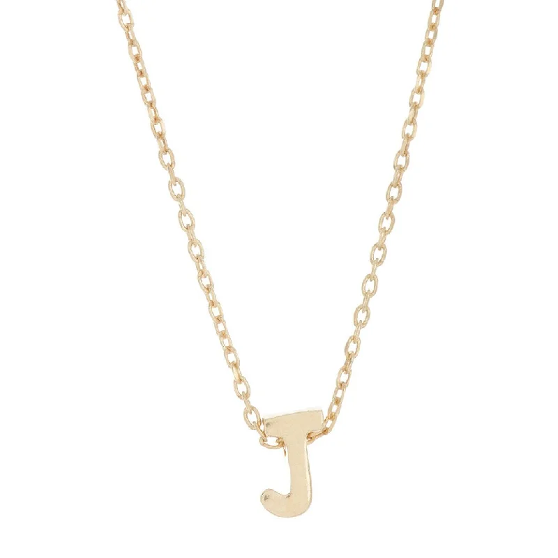 Sloped pendant necklaces-Adornia Mini Initial Necklace gold