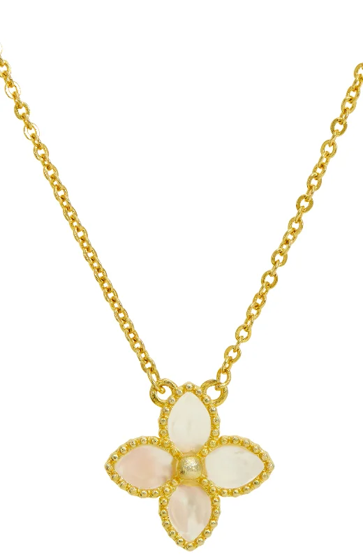 Nebula star necklaces-18K Gold Vermeil Mop Necklace