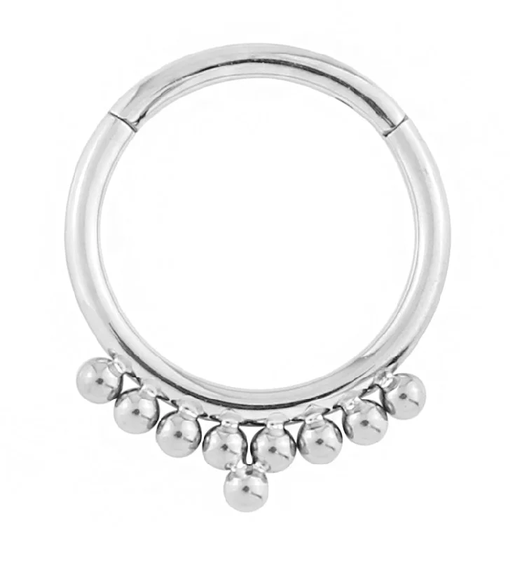 Circle design rings-Titanium Fuse Hinged Segment Ring