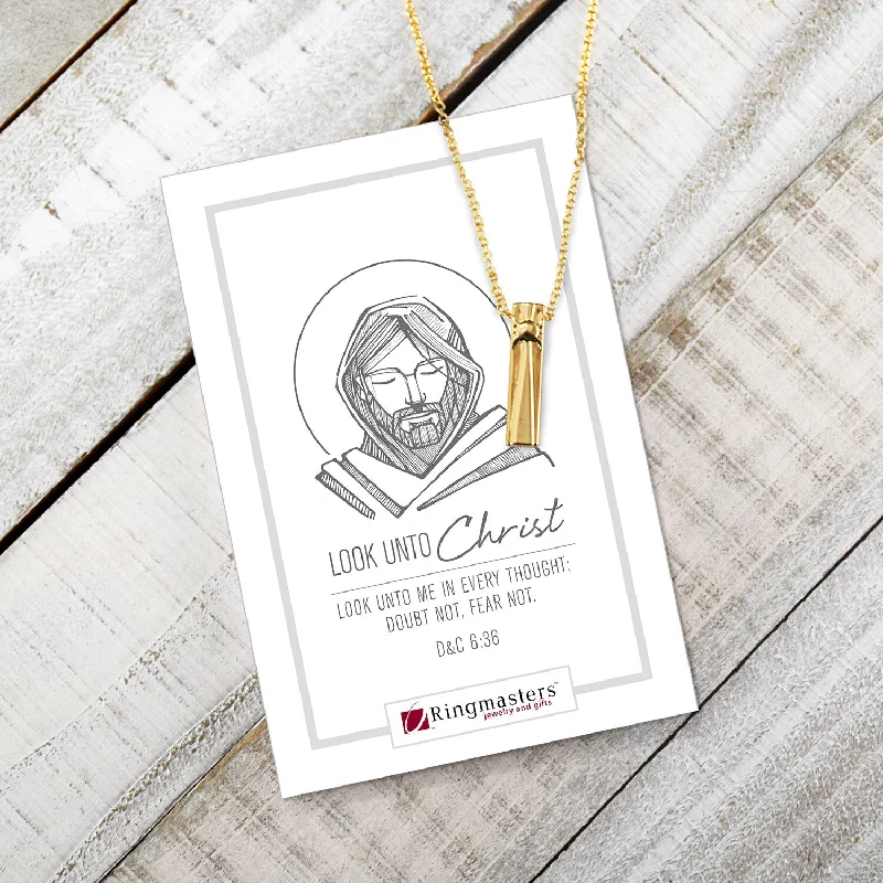 Matte bead necklaces-Look Unto Christ 2025 Youth Theme Disciple Necklace for The Church of Jesus Christ of Latter-day Saints