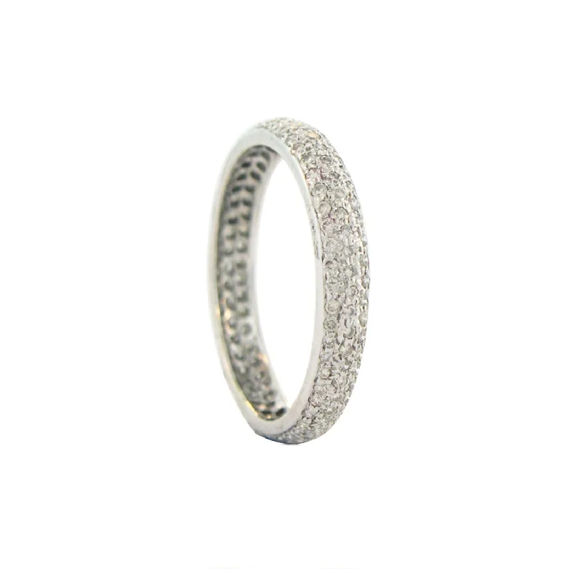 Coil band rings-18K White Gold Tire Ring