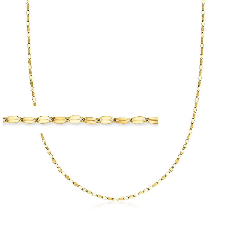 Orbit charm necklaces-Ross-Simons Italian 1.5mm 18kt Yellow Gold Lumachina-Chain Necklace