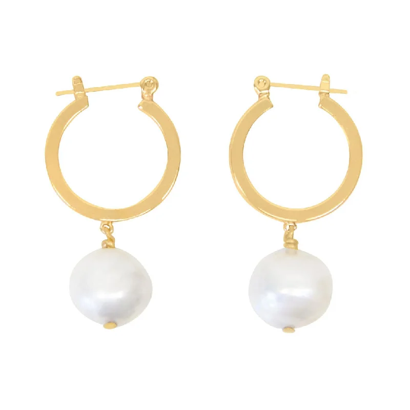 Neat stud earrings-Baroque Hoops