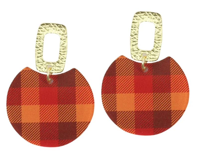 Opulent tier earrings-The Leighton Earring - Fall Plaid