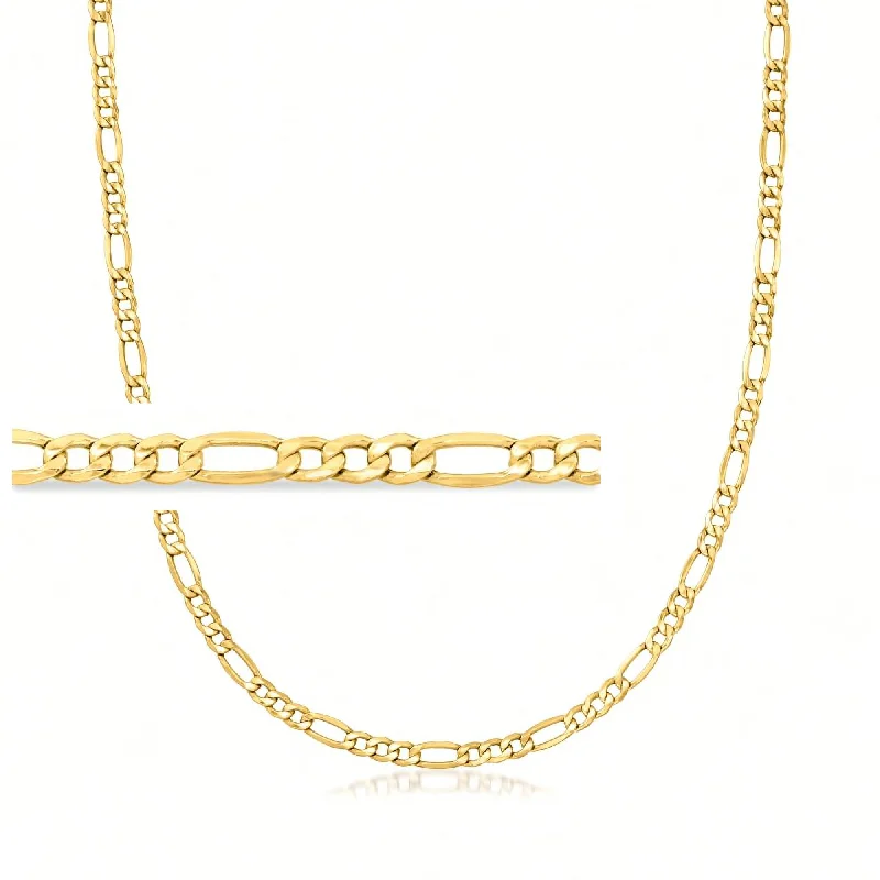 Spinel pendant necklaces-Ross-Simons 14kt Yellow Gold 4.2mm Figaro-Link Chain Necklace