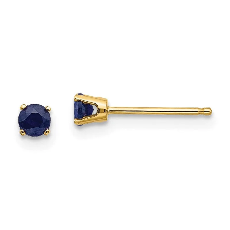 Silky pearl earrings-14k 3mm September/Sapphire Post Earrings