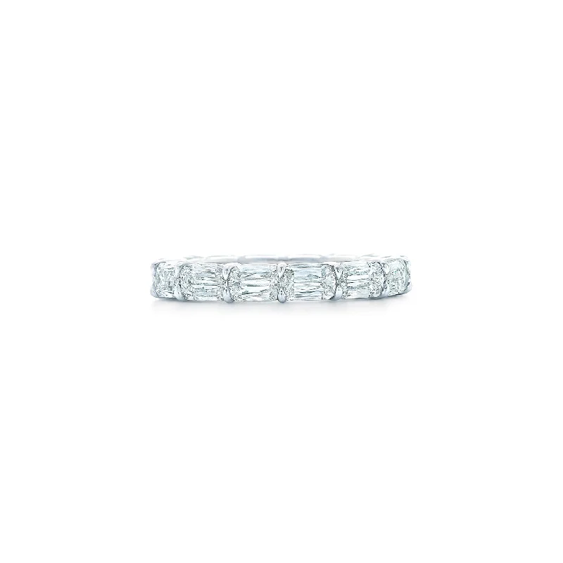 Hawk design rings-Platinum Ashoka Cut Diamond Eternity Ring