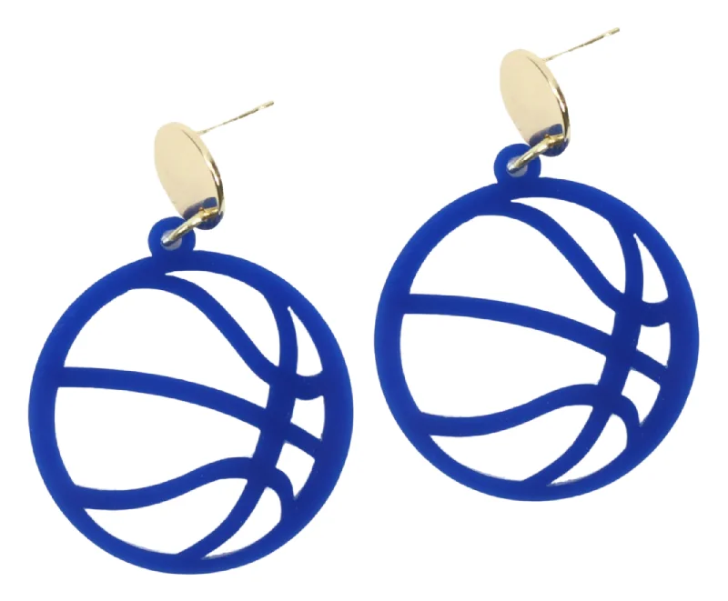 Apatite earrings-The Blue Basketball Earring