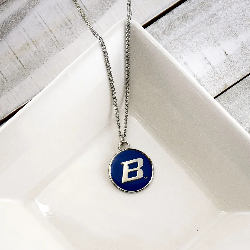 Patina bronze necklaces-Boise State Cutout Necklace