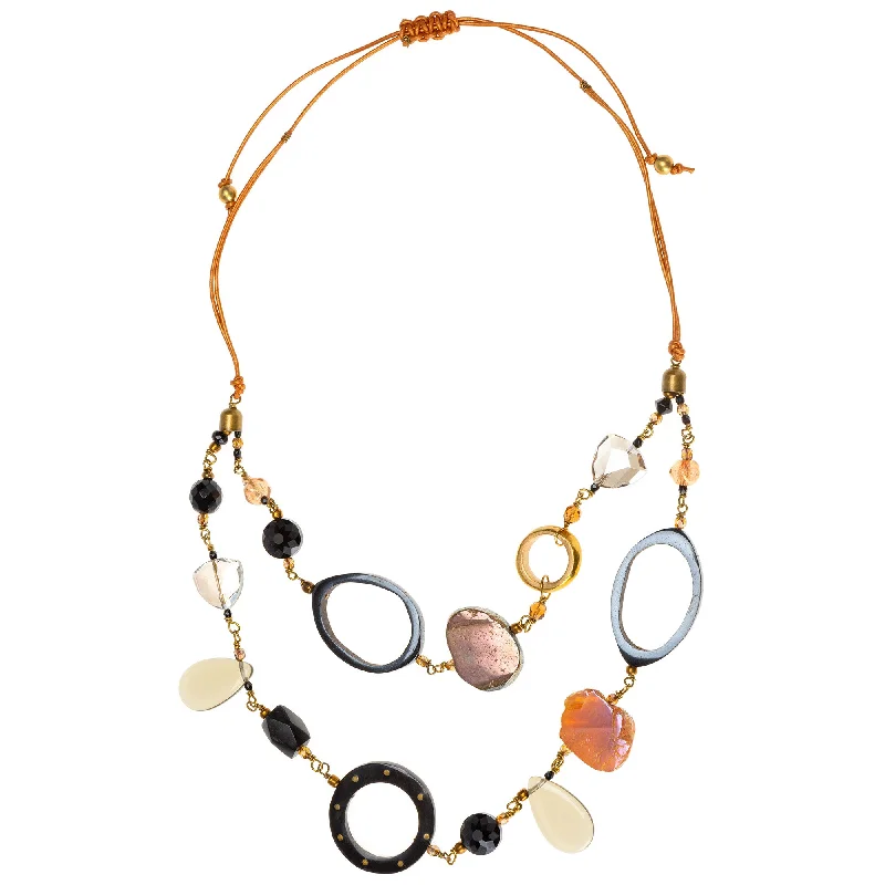 Matte bead necklaces-Fall Necklace