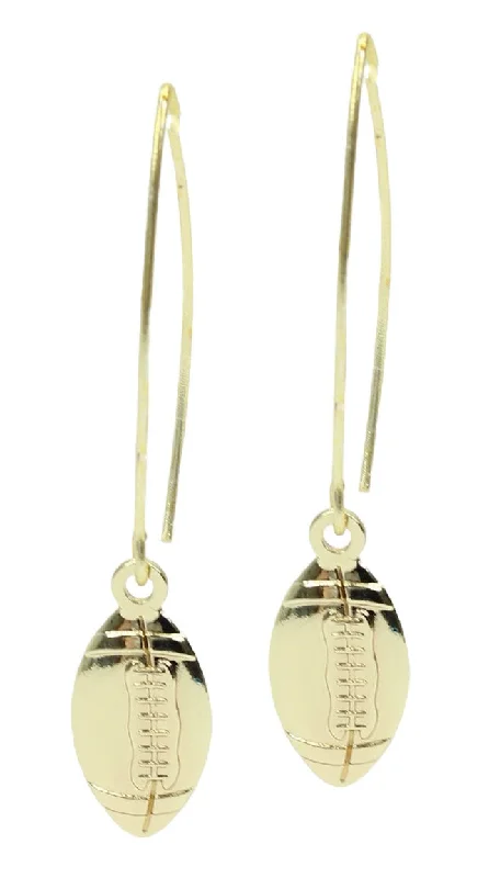 Orchid motif earrings-Football Hoop Earring