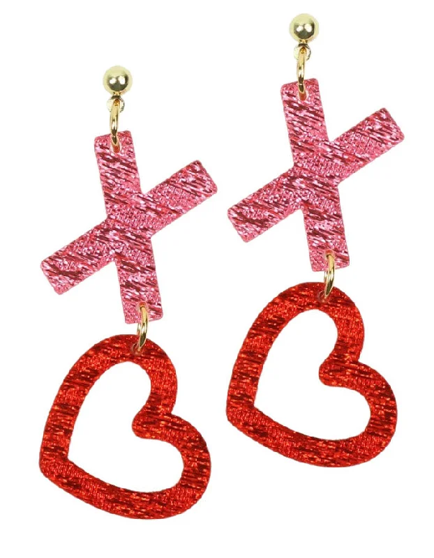 Matte enamel earrings-The XO Earring