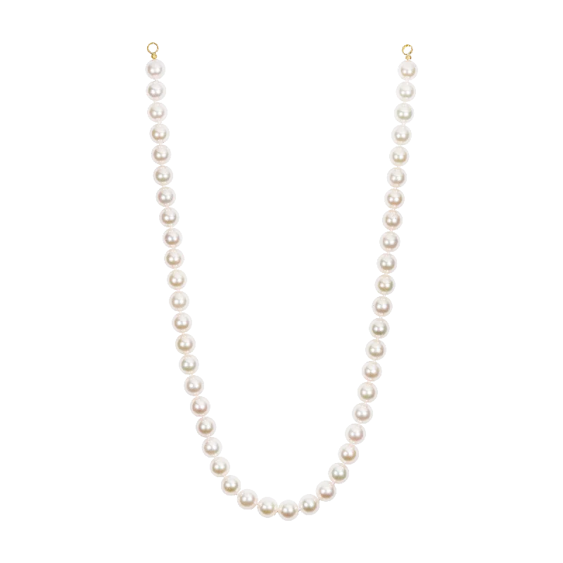 Alloy blend necklaces-Large White Hanadama Akoya Pearl Strand - Made to Order