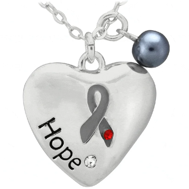 Stranded tribal necklaces-Diabetes Ribbon Heart of Hope Necklace!