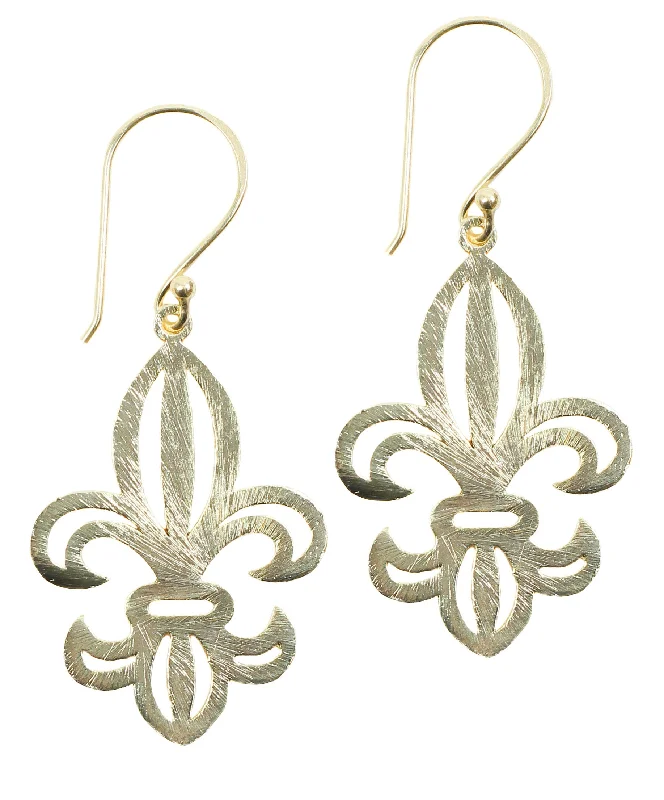 Flowing design earrings-Fleur De Lis Earring