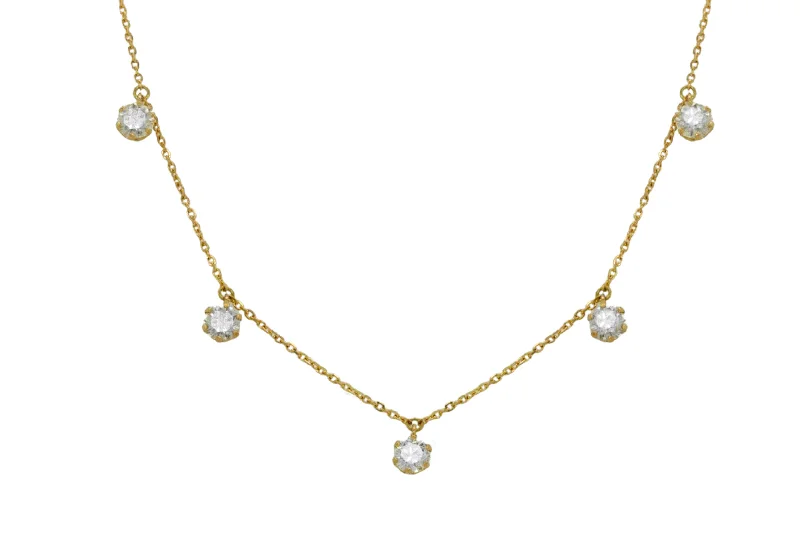 Crisp-line necklaces-Diana M. Diamond Necklace