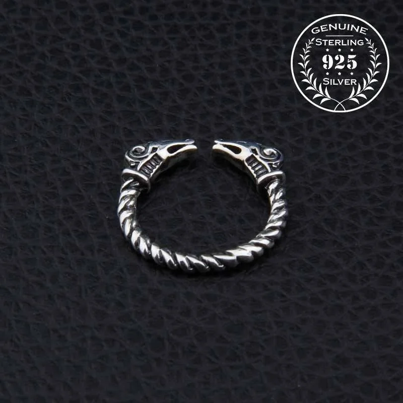 Slide band rings-Thor's Goats Ring - Sterling Silver