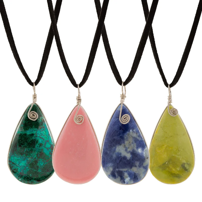 Wrap-around necklaces-Healing Stone Necklace