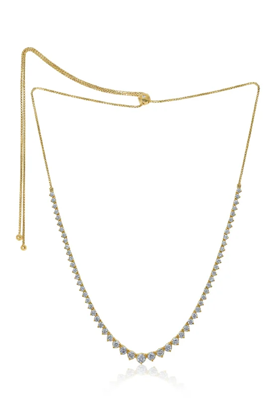 Branch design necklaces-Necklaces 14k YG with 3.50cts of diamonds bolo deasigh