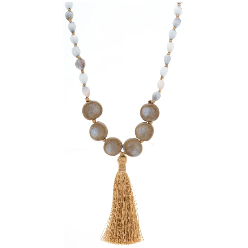 Thread tassel necklaces-Alegria Tassel Necklace