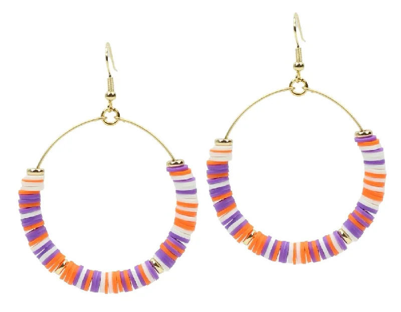 Flowing design earrings-The Chloe Earring - Orange + Purple