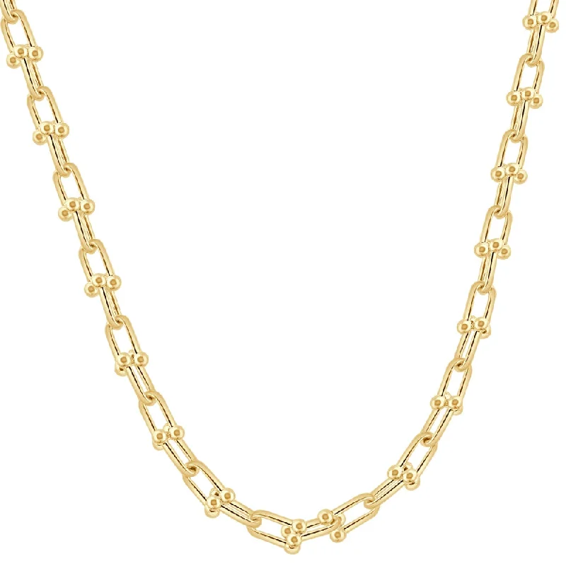 Circle shape necklaces-14k Yellow Gold Women's 24" Chain Necklace 26 Grams 7.5mm Thick