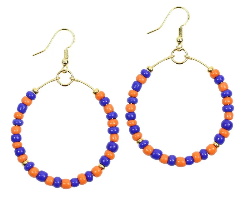 Alloy blend earrings-The Chloe Earring - Orange + Blue