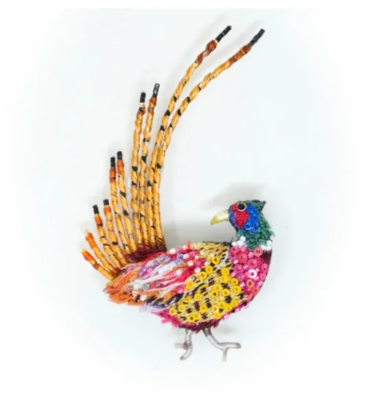 Stranded bead rings-Trovelore - Ring Necked Pheasant