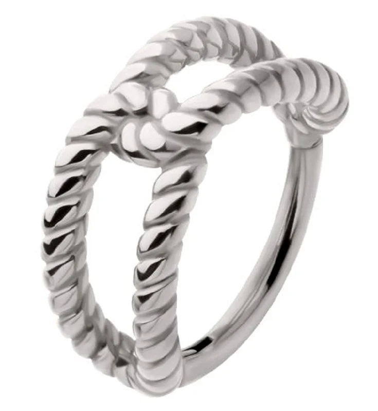 Lunar theme rings-Lasso Linked Stainless Steel Hinged Segment Ring