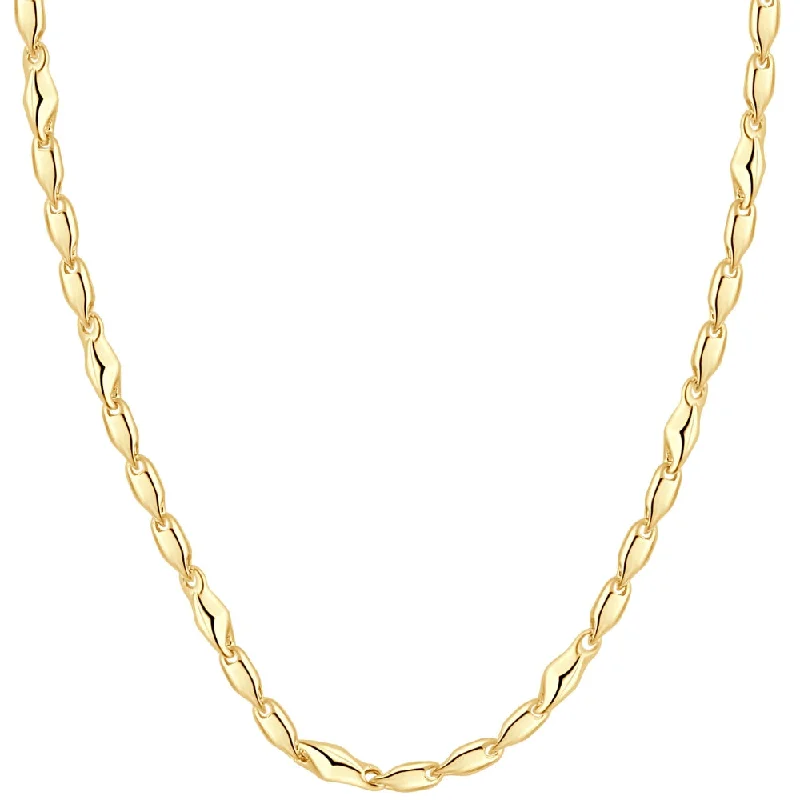 Crisp-line necklaces-14k Yellow Gold Women's 24" Chain Necklace 17 Grams 4mm Thick