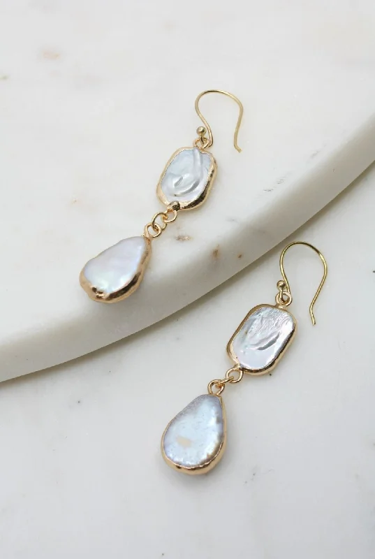 Kelp wave necklaces-Rome Earring in Pearl