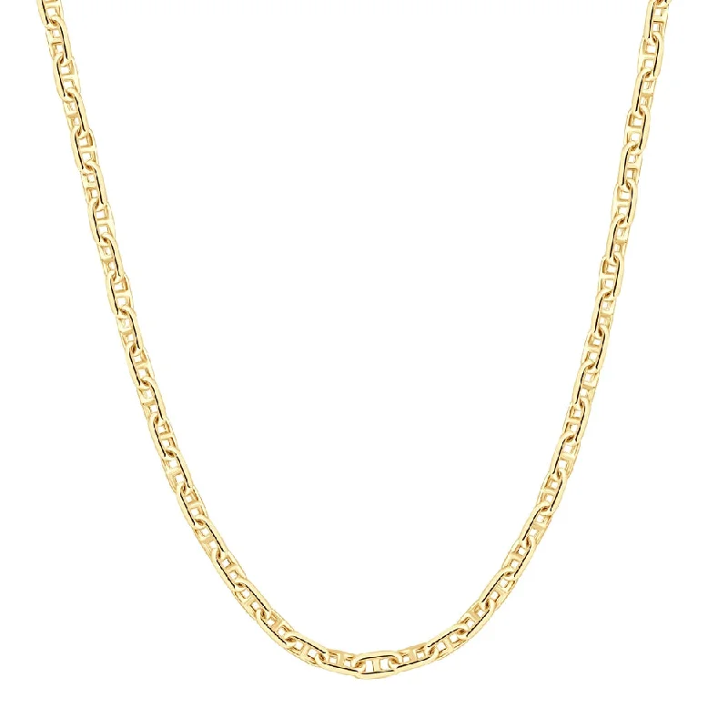 Apatite necklaces-14k Yellow Gold Marine Women's 24" Chain Necklace 22 Grams 5.5mm Thick