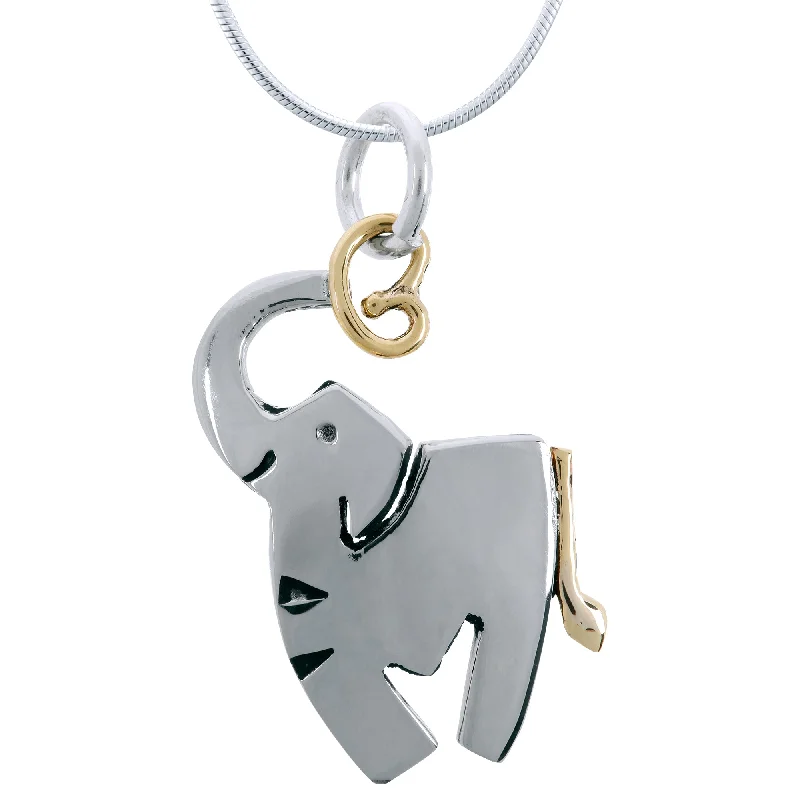 Spinel pendant necklaces-Sweet Dancing Elephant Necklace