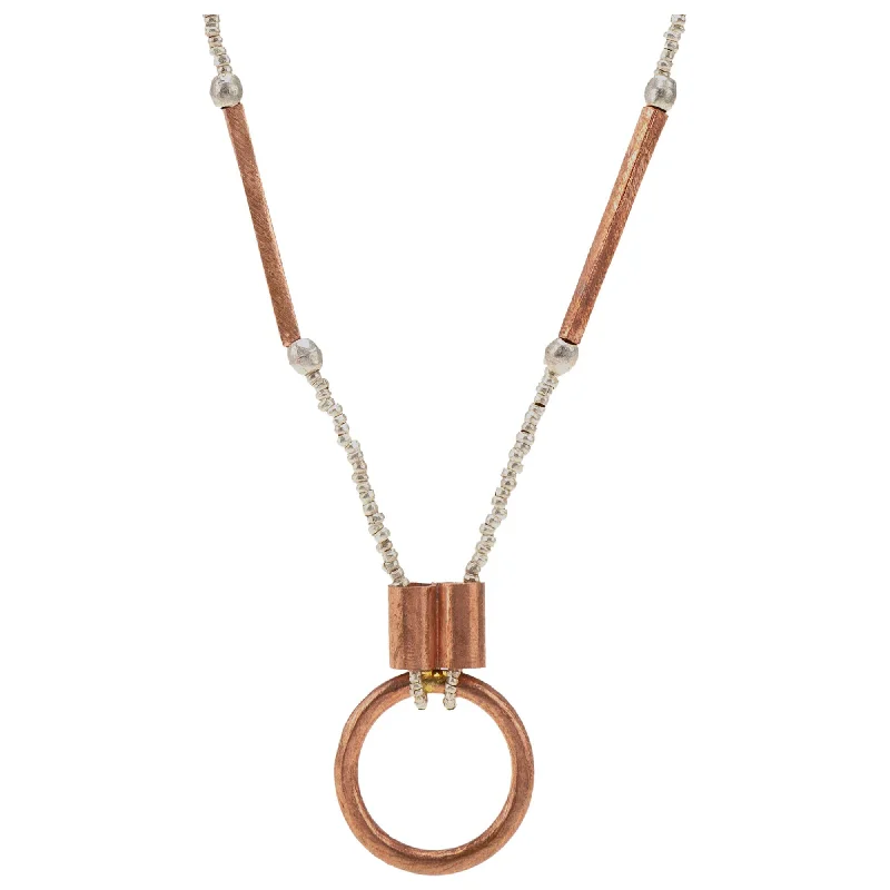 Pebble glass necklaces-Haymi Copper Necklace