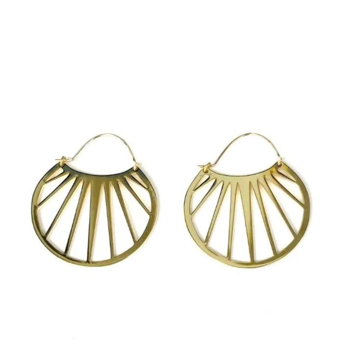 Baroque style earrings-Bali Hoops