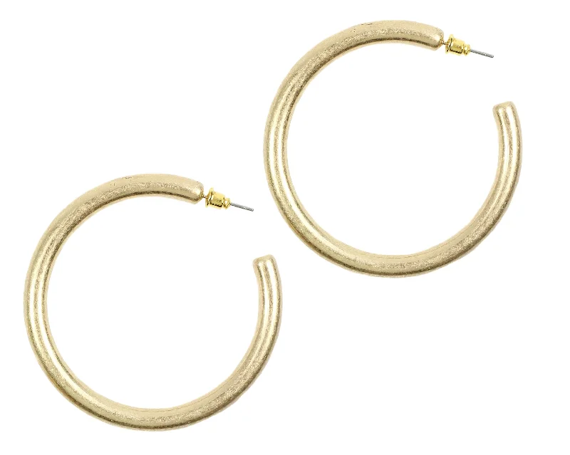 Holy cross earrings-The Lila Hoop Earring