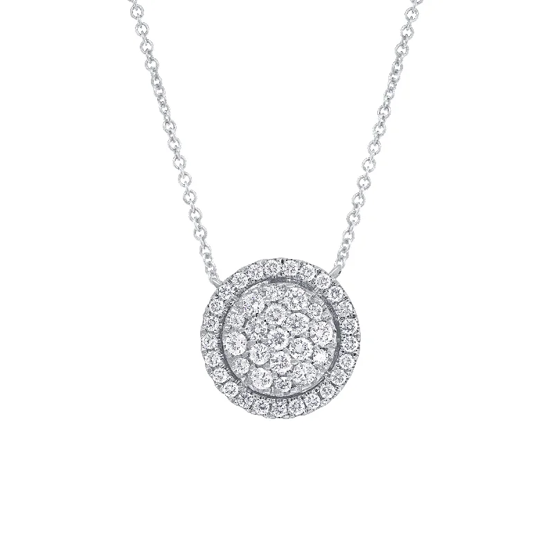 Sloped pendant necklaces-Diana M. 0.48 Diamond Necklace