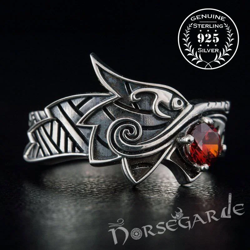 Sloped shank rings-Handcrafted Fenrir Sun Eater Ring - Sterling Silver