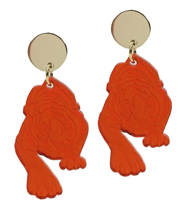 Funky pair earrings-Crouching Tiger Earring