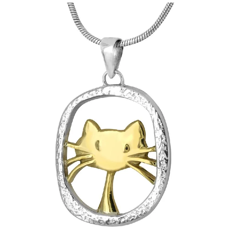 Tanzanite necklaces-Cute Cat Sterling Necklace