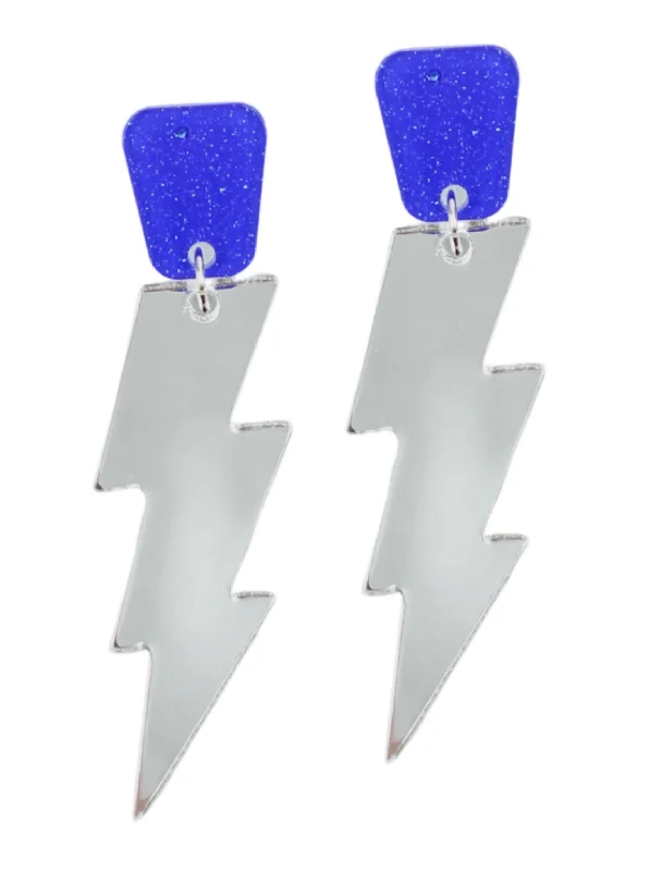 Ripple drop earrings-Go Bolts! Earring