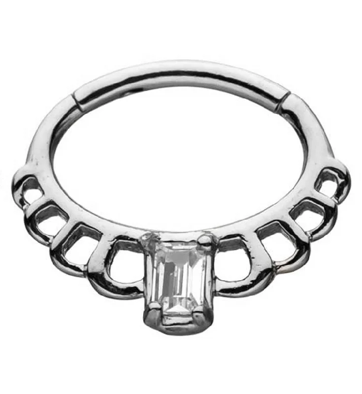 Alloy blend rings-Exsect CZ Hinged Segment Ring