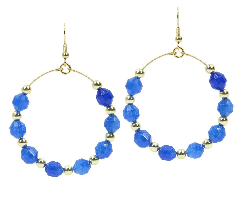 Ripple shape earrings-The Chloe Earring - Blue