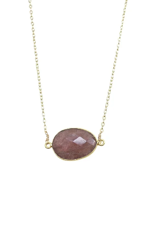 Branch design necklaces-Mrs. Parker Necklace in Cherry Quartz