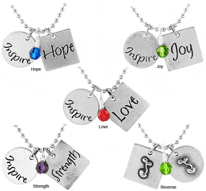 Unity charm necklaces-Women's Bean Project Inspire Necklace