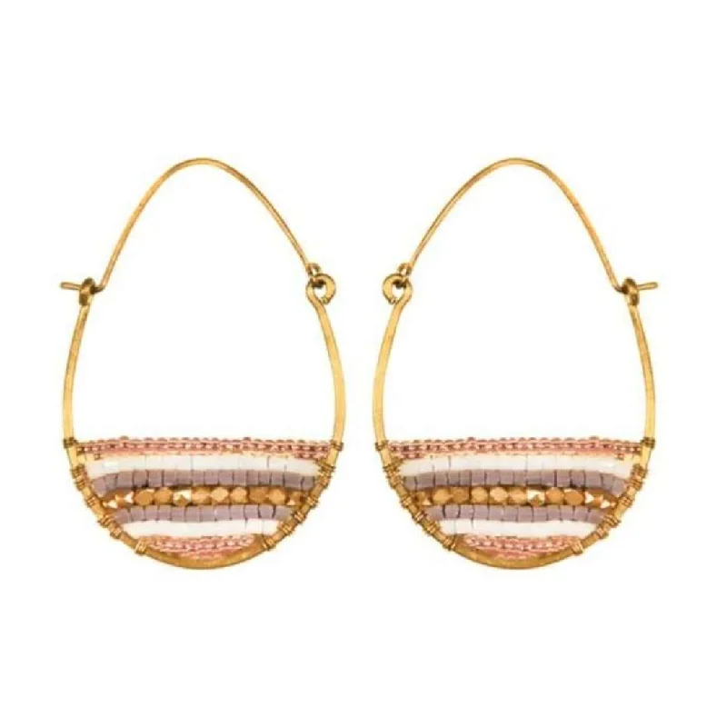 Stacked drop earrings-Terra Hoop Earrings